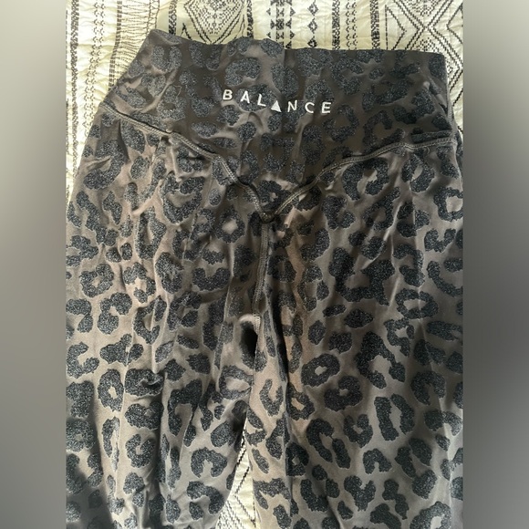 Balance Athletica Black Velvet Cheetah Print Leggings - Picture 3 of 6